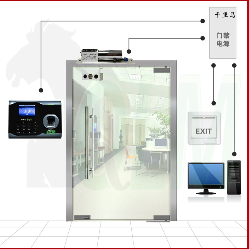 QLM U160  门禁考勤系统安装 【指纹+密码】